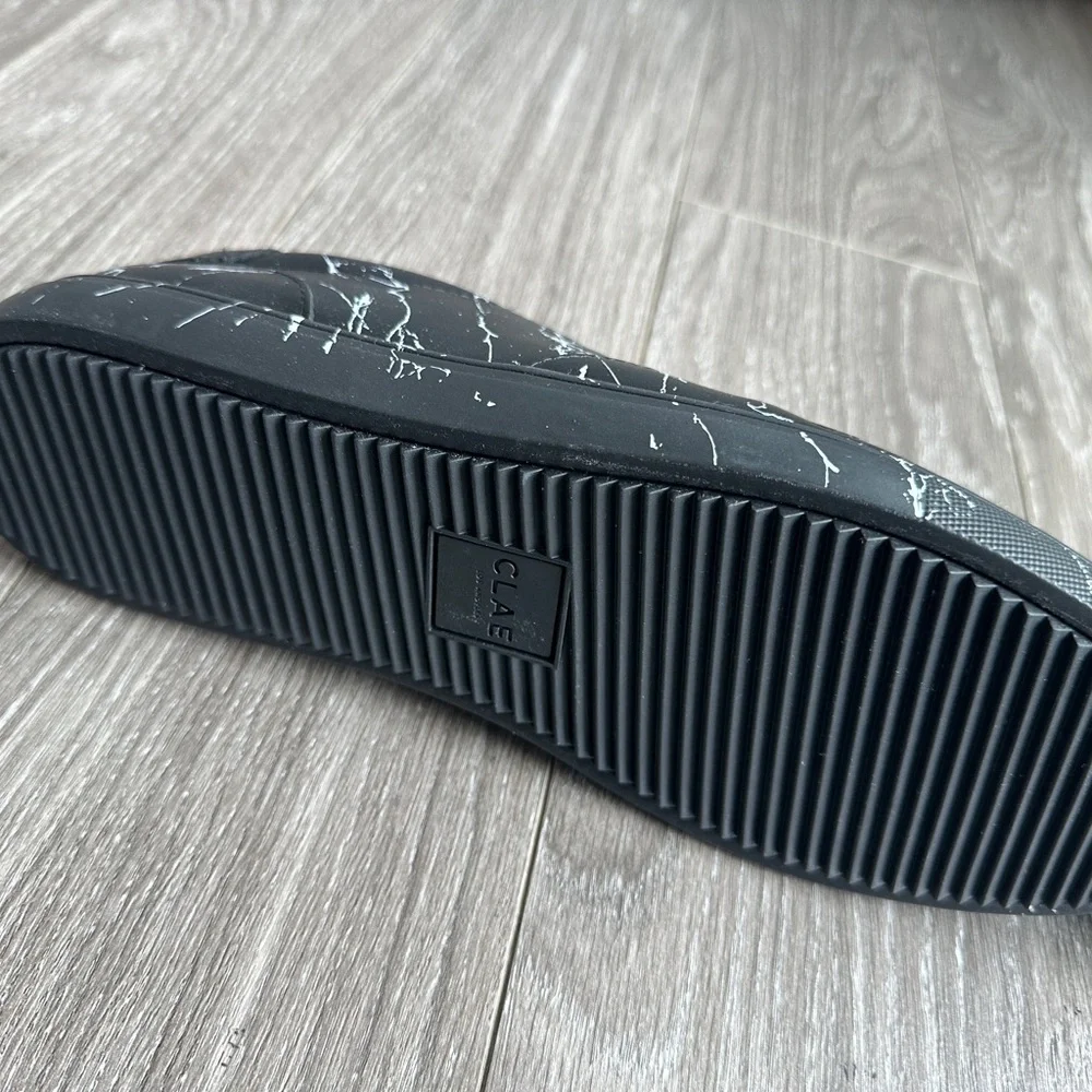 Brand New Never Worn Clae Gregory Black Marble Sneakers - Picture 2 of 6